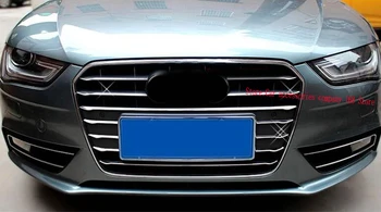12 ks Predný Nárazník Stred Gril Mriežky Výbava Pásy Auto Styling Vonkajšie Príslušenstvo Nálepka Pre Audi A4 B8, 2013
