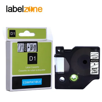 12 mm 45020 biela jasné kompatibilné dymo D1 12 mm tlačiareň štítkov 45020 laminované štítok pásky pre LabelManager 160 280 tlačiareň