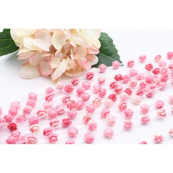 12 mm Nežné ružové Ruže kvet syntetizovaný ochrany životného prostredia živice a kameňa prášok DIY náramok, náhrdelník šperky robiť