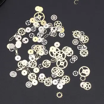 120Pcs Zmiešané Steampunk Čapy Výstroj Hodiny Kúzlo UV Rám Živice Šperky Náplne urob si sám