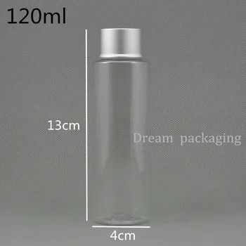 120ml transparentné prázdne kozmetický balíček PET kontajnerov skrutkovacím viečkom plastové fľaše 50pc/veľa