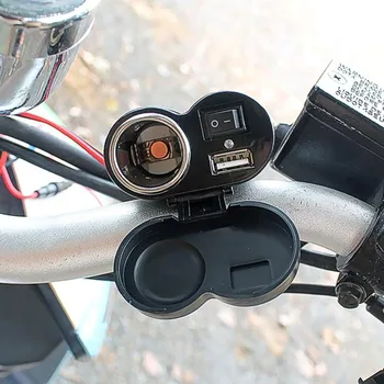 12V Auto, Motocykel, Bicykel Nepremokavé Cigaretový Zapaľovač USB Power Plnenie Soketom 1 Pc