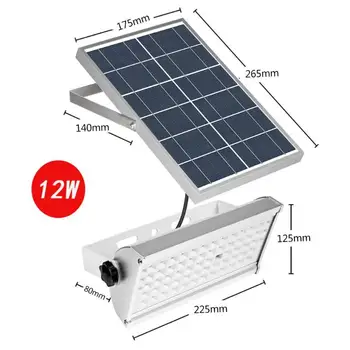 12W 65 LED Solárne Pozornosti Snímač Pohybu Nepremokavé Vonkajšie Záhradné Lampy Bezpečné Ľudské Telo Indukčné Svietidlá s Diaľkovým ovládaním