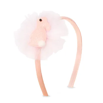 12pcs doplnky, Módne Roztomilý Lesk Panda Králik Swan Flamingo Hairbands Gázy Kvetinový Pom Pom Chlpov Palice Princezná pokrývku hlavy