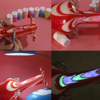 13 Farba DIY Top Eko Non-jedovaté bez Zápachu, Nepremokavé Graffiti Farba Svetla Akryl Svietiť v Tme Pigment Strany Steny
