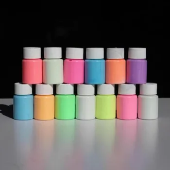 13 Farba DIY Top Eko Non-jedovaté bez Zápachu, Nepremokavé Graffiti Farba Svetla Akryl Svietiť v Tme Pigment Strany Steny