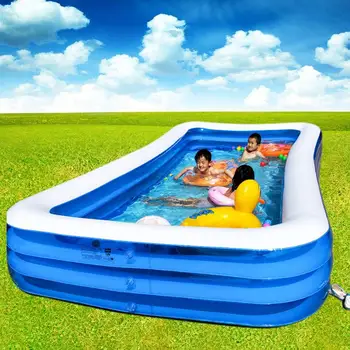 130*90*50 CM 3-Vrstvový Nafukovací Bazén Deti Oceán, Bazén Detská Kúpeľ Plávať Vane Plus Veľkosť PVC Deti Bazény