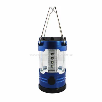 144pcs/veľa 12 LED Bivaku Camping Svetla Rybársky Stan Svietidla Svetlo Lampy s Kompasom Modrá Farba Biela Svetla HYY133