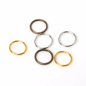 15-1000pcs/taška Multi-veľkosť Jednej Slučky Otvoriť Skok Krúžky Delené Krúžky Pre Šperky, Takže Neckalce Náramok DIY Šperky Zistenia