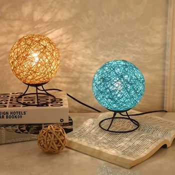 15 cm Farebné Viniča Loptu Nočné Svetlo Malé Železa Stmievanie Stôl, stolná Lampa pre Deti Spálňa Nočné Spanie Svetlá