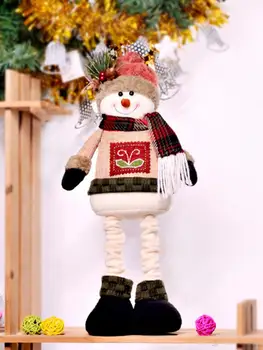 15IN Vianočný Dekor Bábiky Santa Claus Elk Snehuliak Okenné Dekorácie Vianočné Dodávky Vianočné Dekorácie Doll Vianočný Darček