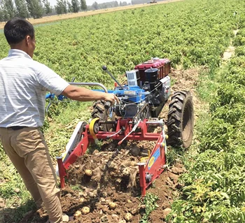 15hp Prechádzky traktora s sladké zemiaky kombajn 80 mm široký multifunkčné lily kombajn malé zbrázdené ženšen harvester