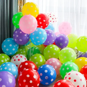 15pcs/veľa Červená, Ružová, Čierna Polka Dot Latexové Balóny Mickey narodeniny globos svadobné baby sprcha dekorácie Multicolor