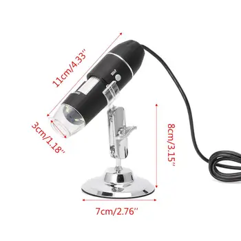 1600X USB Digitálny Mikroskop Fotoaparát Endoskopu 8LED zväčšovacie sklo s Držte Stojan