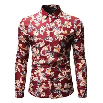 17 farieb Nové Luxusné Tlač Tričko Mužov košele s Dlhým Rukávom Camisa Masculina Košieľka Homme Sociálne Mužov Klubu Ples Tričko