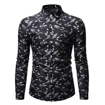17 farieb Nové Luxusné Tlač Tričko Mužov košele s Dlhým Rukávom Camisa Masculina Košieľka Homme Sociálne Mužov Klubu Ples Tričko