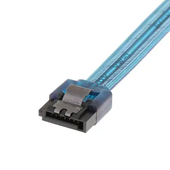 180 až 90 Stupňov 6Gb / s SATA3 Serial ATA Dátový Kábel s Západka pre SATA 3.0 SATAIII 6Gbps Pevný Disk HDD / SSD-UV Modrá