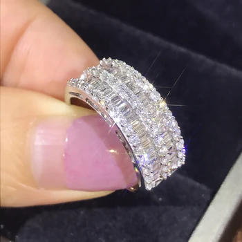 18k biele zlato krúžok Prírodné Reálne 1ct Diamantový Prsteň Zásnubný&Svadobné Šperky majú certifikát 0023