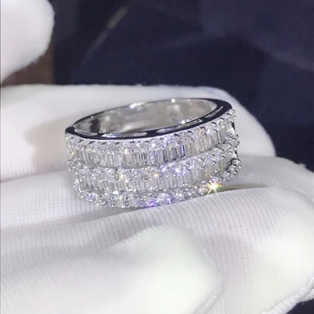 18k biele zlato krúžok Prírodné Reálne 1ct Diamantový Prsteň Zásnubný&Svadobné Šperky majú certifikát 0023