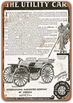 1909 International Harvester Auto Buggy Úžitkové Auto Auto Kovov Cín Znamenie, Sisoso Vintage Plakety Plagát Garáž Bar Retro