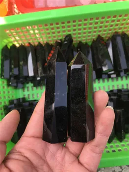 1Kg prírodná čierna obsidián prútik ukončená bod liečivé minerálne kryštály spirituality prútik pre domova fengshui