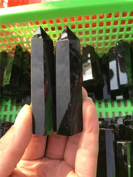 1Kg prírodná čierna obsidián prútik ukončená bod liečivé minerálne kryštály spirituality prútik pre domova fengshui