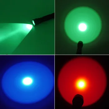1MODE Lov LED Baterka Cree Zelené/Modré/Červené Svetlo WF-501B + Diaľkové Tlakový Spínač+ Zbraň Mount