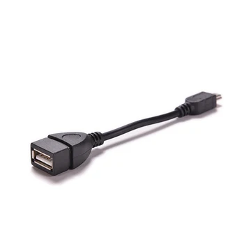 1PC 10 cm Čierna OTG Kábel Pre mobilný telefón, Tablete, MP3, MP4, Fotoaparát Mini 5pin USB Samec na USB 2.0 Typu A Female OTG Host Kábel Adaptéra