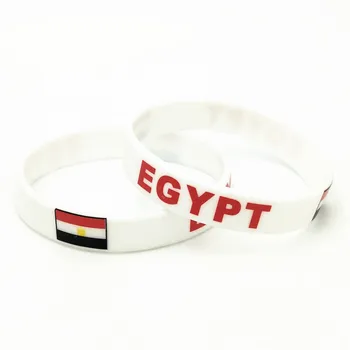 1PC Egypt Vlajkou Krajiny, Silikónový Náramok Biele Červené Futbalových Fanúšikov Športov, obchod so Silikónovej Gumy Náramky&Prívesky, Darčeky SH246
