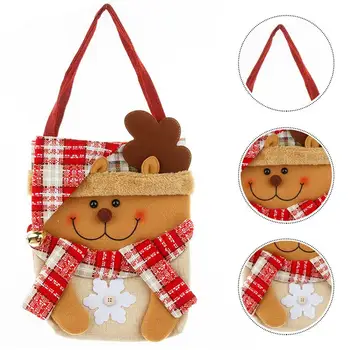 1PC Vianočný Darček Taška Candy Vianočný Punč Prvky Dizajnu Tote Bag Darčeková Taška Vianočné Dekorácie pre Domov