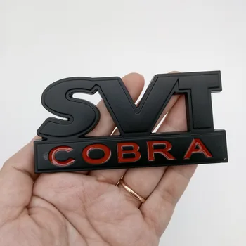 1PCS 3D Kovov SVT COBRA logo nálepky Zadné Odznak zadných dverí Znak Auto Nálepky Pre Ford Mustang Shelby Raptor Auto Styling