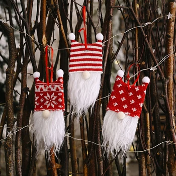 1PCS Nový Rok Vianočné Ozdoby Dvojitý Loptu Klobúk Lesa Prívesok Strana navrhne Č Darčekovej krabičke