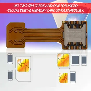 1PCS Univerzálny Hybrid Slot Karty SIM Dual SIM Kartu Adaptér Micro Extender Nano Nano pre Android Telefónu: