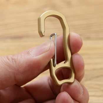 1Pcs Pevné Brass Karabína Krúžok na kľúče prívesok na Klip Pracky Modul Háčik Kabelka Spona Multi Vykonávať Pre Keychain Whistle 2020 New Horúce