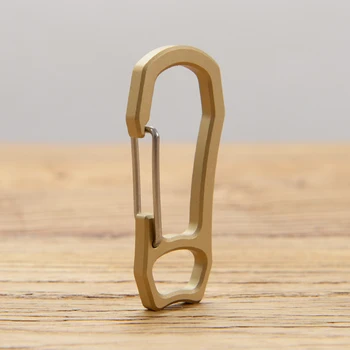 1Pcs Pevné Brass Karabína Krúžok na kľúče prívesok na Klip Pracky Modul Háčik Kabelka Spona Multi Vykonávať Pre Keychain Whistle 2020 New Horúce