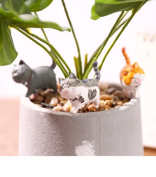 1Pcs Roztomilý Mini PVC Animácie Model Cat Bábika Údaje Hračka Tvorivé Individuality Remeselné Ozdoby Tabuli Balkón Dekorácie