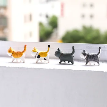 1Pcs Roztomilý Mini PVC Animácie Model Cat Bábika Údaje Hračka Tvorivé Individuality Remeselné Ozdoby Tabuli Balkón Dekorácie