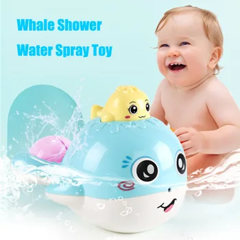 1Pcs Roztomilý Veľryba Cartoon Vaňa Hračky Plávajúce Rozprašovanie Vody Candy Farby Plastové Zábavné Veľryba Bebe Vaňa Sprcha hračky Pre Deti,