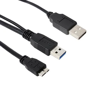 1pc Dual na Micro B konektor USB 3.0 Y Kábel Presuňte Pevný Disk Kábel p5 1.29