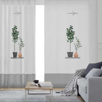 1pc Jednoduché Moderné Nordic štýl, Obývacia izba, Balkón, Spálňa Pol Blackout Závesy Domov Dekoratívne