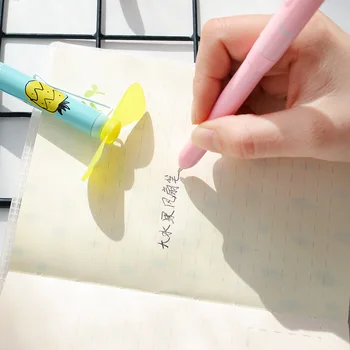 1pcs 1350 mini čerstvé ovocie ventilátor pero letnej pohode roztomilý guličkové pero, elektrické ručné tichý ventilátor pero