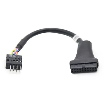 1pcs Doske USB 3.0 20-Pin Samec Na USB 2.0 9-Pin Doske Hlavičky Žena Kábel Adaptéra