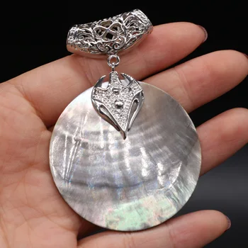 1pcs Prírodné Matka Pearl Shell Charms Prívesky pre DIY Príslušenstvo Šperky Čo Náhrdelník Ženy Darček Veľkosť 50x50mm 60x60mm
