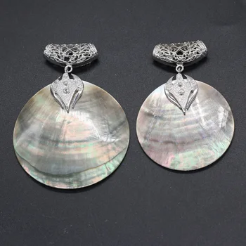 1pcs Prírodné Matka Pearl Shell Charms Prívesky pre DIY Príslušenstvo Šperky Čo Náhrdelník Ženy Darček Veľkosť 50x50mm 60x60mm