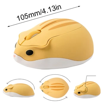 2.4 G Bezdrôtová Optická Myš Roztomilý Škrečok Cartoon Počítačovej Myši, Ergonomický Mini 3D 35EA
