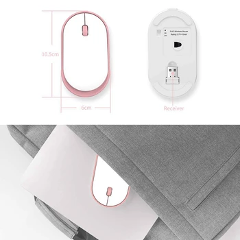 2.4 G Tichý Kliknite na položku Bezdrôtové Optické Myši, Oranžová LED Podsvietenie, Prenosné, Mobilné Bezdrôtová Myš pre Notebook, PC