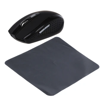2.4 GHz, Optická Bezdrôtová Myš Wireless USB Black pre PC & Black Optická Myš Pad Mat Black pre Notebook PC