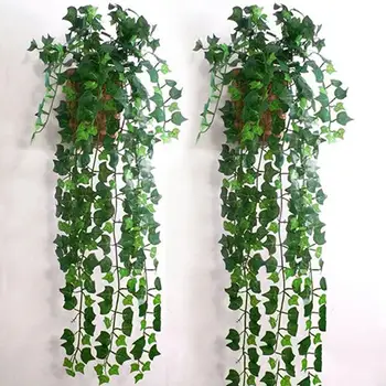 2,5 m Umelé Dekorácie Viniča Jemné Umelé Ivy Leaf Garland Rastlín Viniča Falošné Listy Svadobných hostín Dekor Dodávky