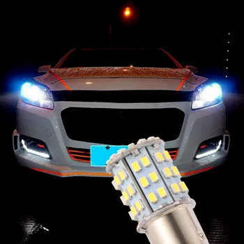 2 KS Auto, Auto LED 1157 BAY15D 64SMD LED Žiarovky Žiadne Chybové LED Svetlo Parkovanie LED Auto Bočné Svetlo Chvost Brzdové Svetlá Auta Styling