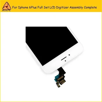 2 KS/VEĽA Vysoko Kvalitný Displej LCD Pre iPhone 6 Plus Displej LCD Digitalizátorom. Montáž+Predná Kamera+Home Tlačidlo Flex Veľkoobchod